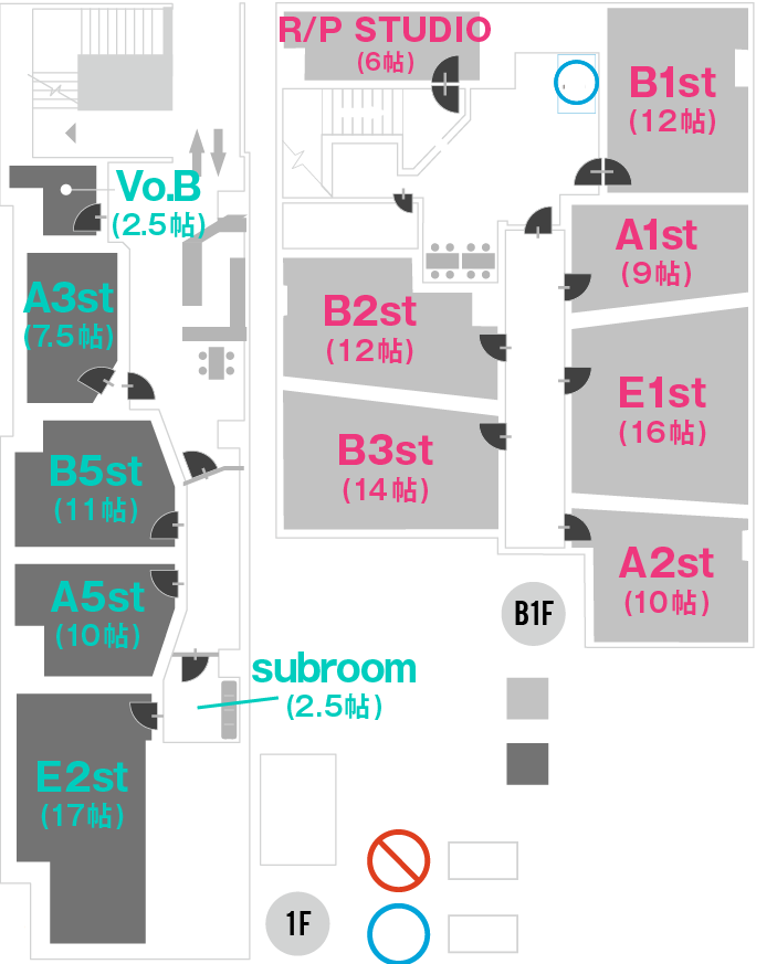 渋谷1号フロアマップ